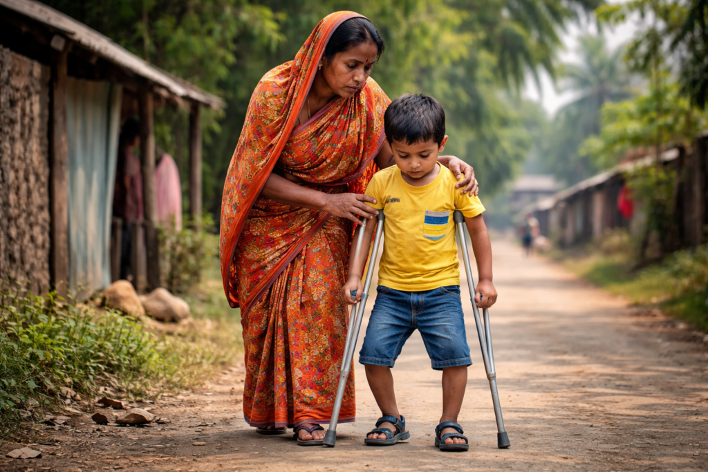 শিশুদের বাঁকা পা (Bow Legs) সমস্যা নিয়ে ব্রাহ্মণবাড়িয়ায় এক মায়ের উদ্বেগ
